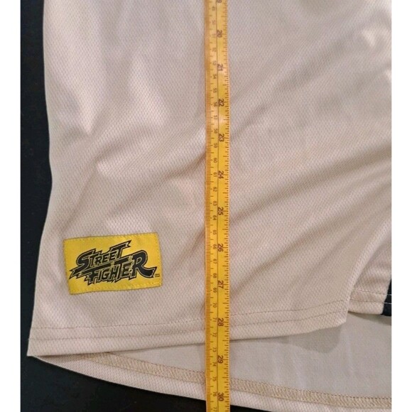 Street Fighter Baseball Jersey Button Up Men’s Size XL Black Video Game Capcom - Picture 7 of 8